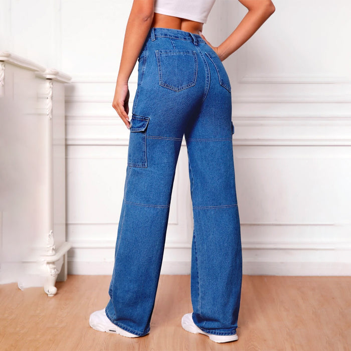 High Waist Whip Stitch Jeans