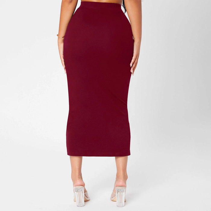 Solid Plain Pencil Skirt