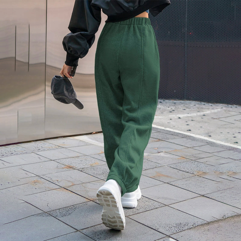 Seam Detail Knot Front Thermal Sweatpants