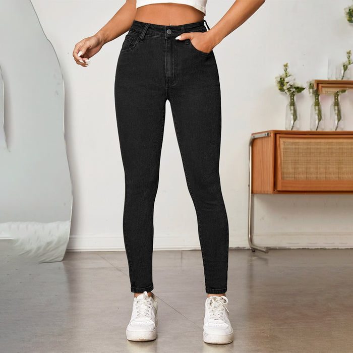 High Waist Skinny Easy Wear Jeans