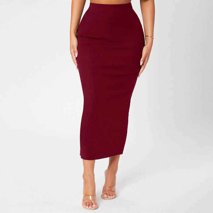 Solid Plain Pencil Skirt