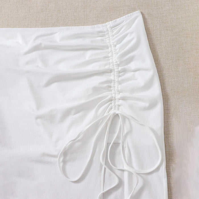 Unity Ruched Drawstring Split Thigh Skirt