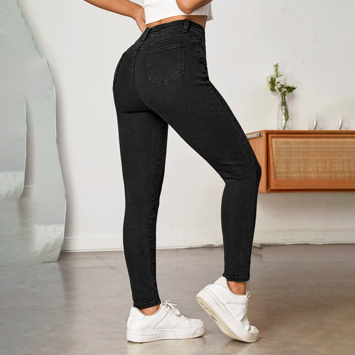 High Waist Skinny Easy Wear Jeans