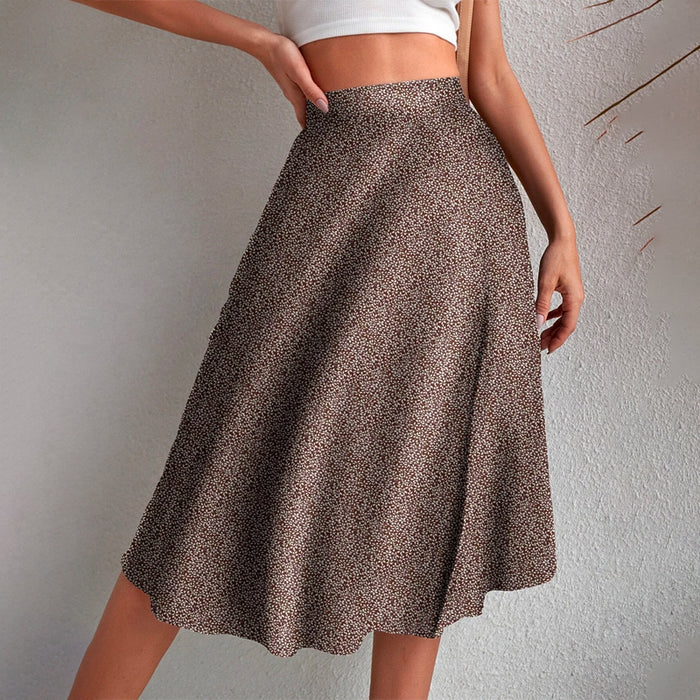 Floral Print Split Thigh Skirt