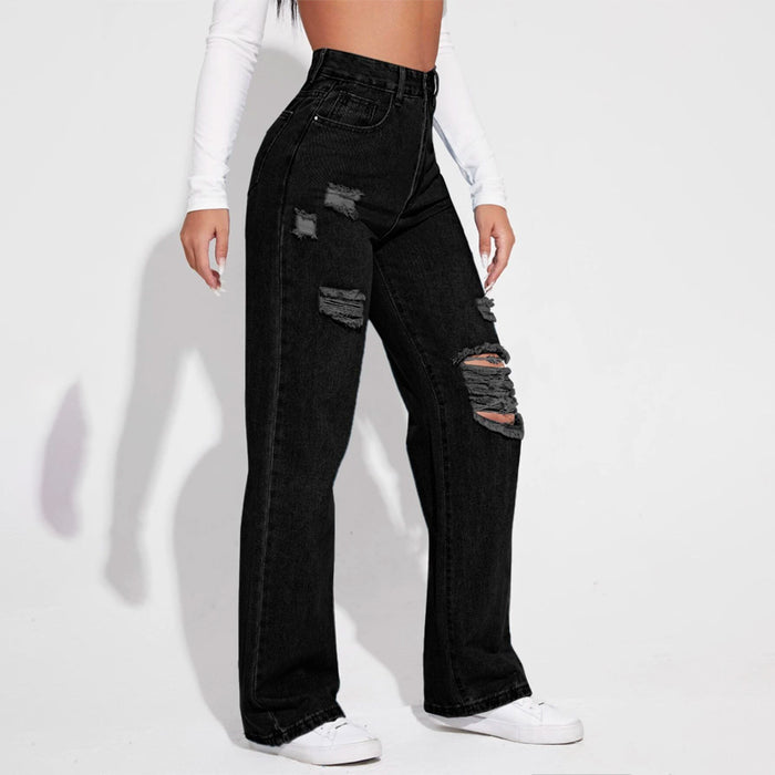 High Waist Ripped Jeans