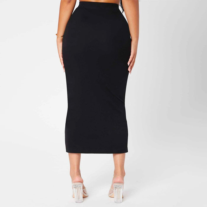 Solid Plain Pencil Skirt