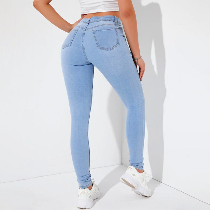 Easy Wear Slant Pocket Skinny Jeans