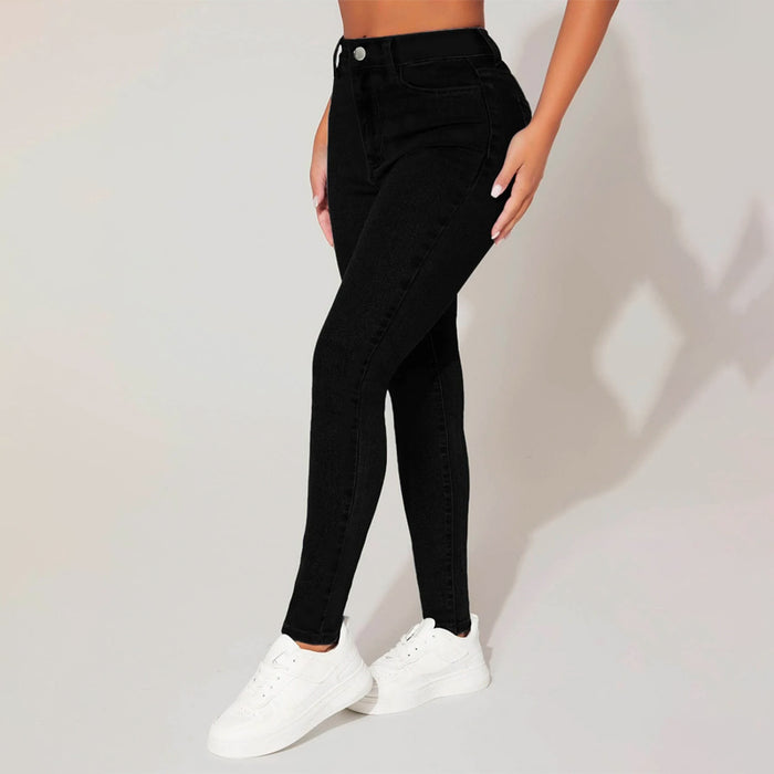 High Waist Skinny Easy Wear Jeans