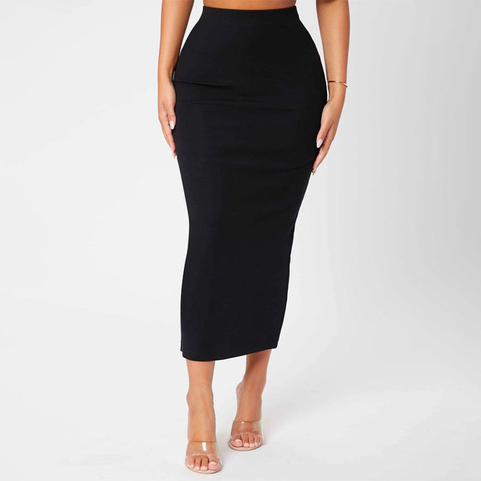 Solid Plain Pencil Skirt