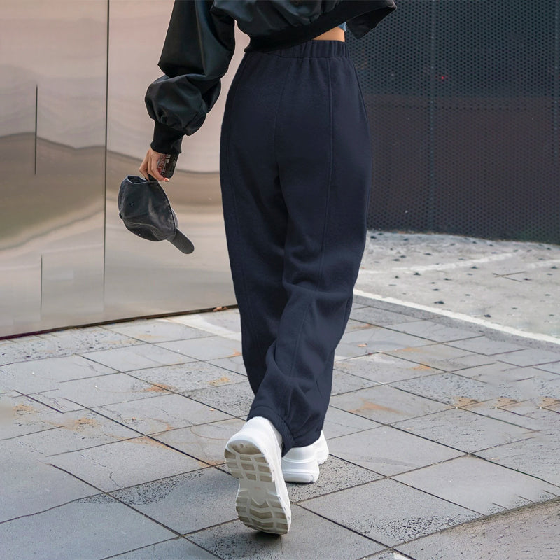 Seam Detail Knot Front Thermal Sweatpants