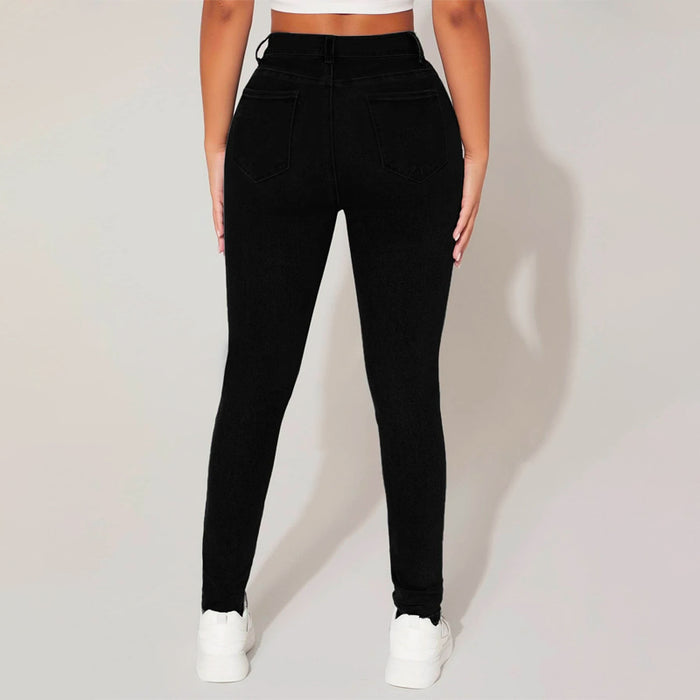 High Waist Skinny Easy Wear Jeans