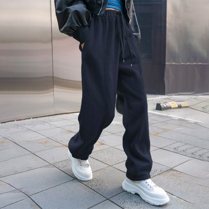 Seam Detail Knot Front Thermal Sweatpants