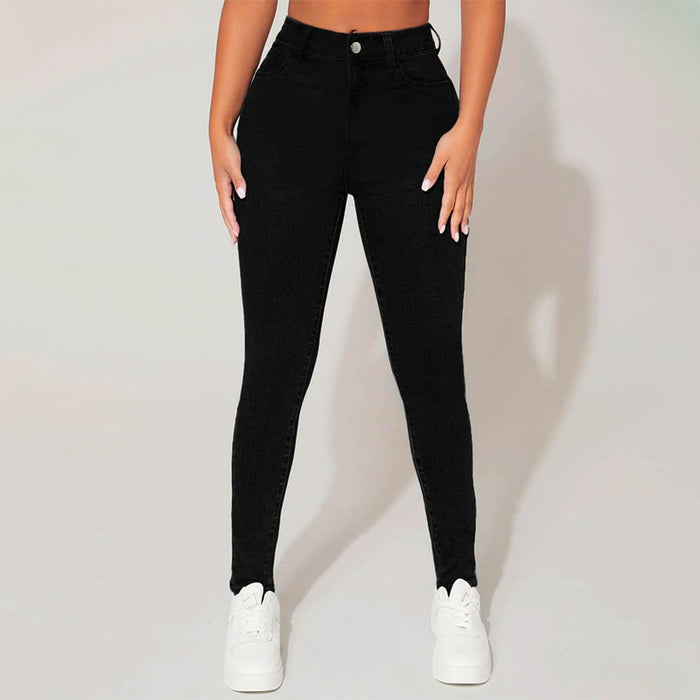 High Waist Skinny Easy Wear Jeans