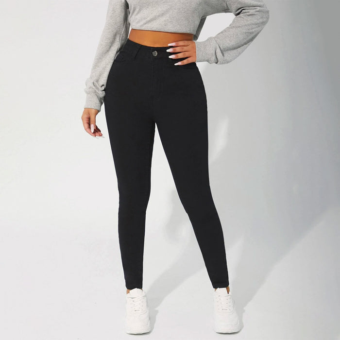 High Waist Skinny Easy Wear Jeans