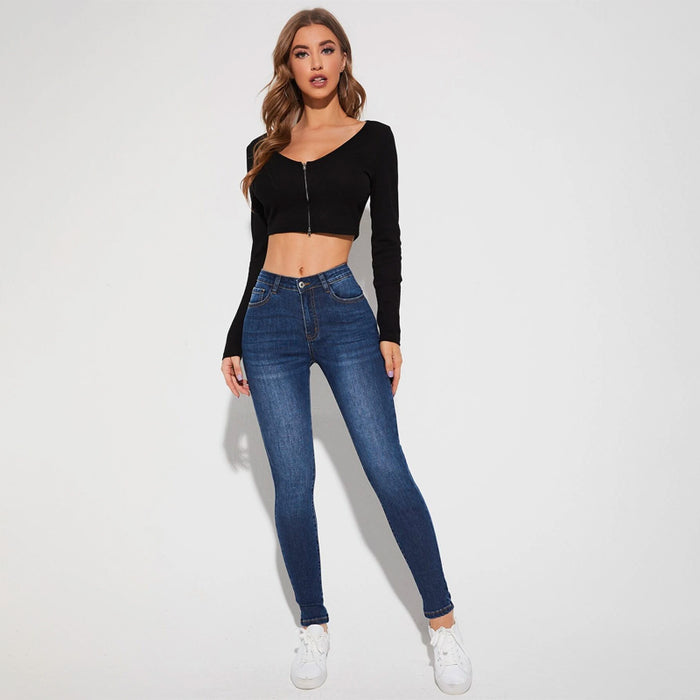 Easy Wear Slant Pocket Skinny Jeans