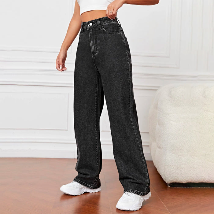 Slant Pocket High Waist Boyfriend Jeans