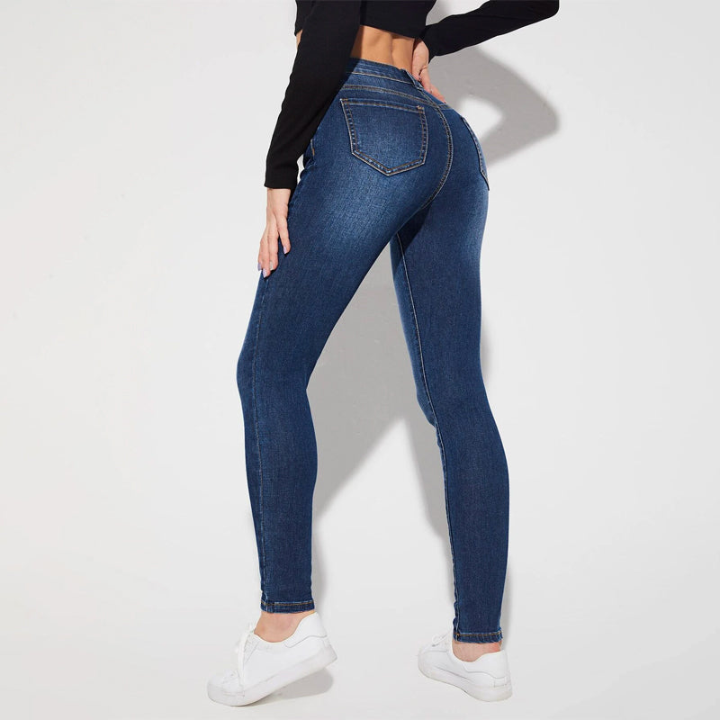 Easy Wear Slant Pocket Skinny Jeans