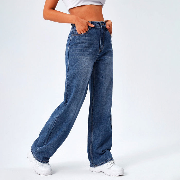 High Waist Washed Jeans