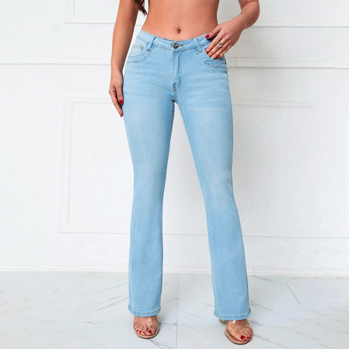 Straight Leg Drop Waist Jeans