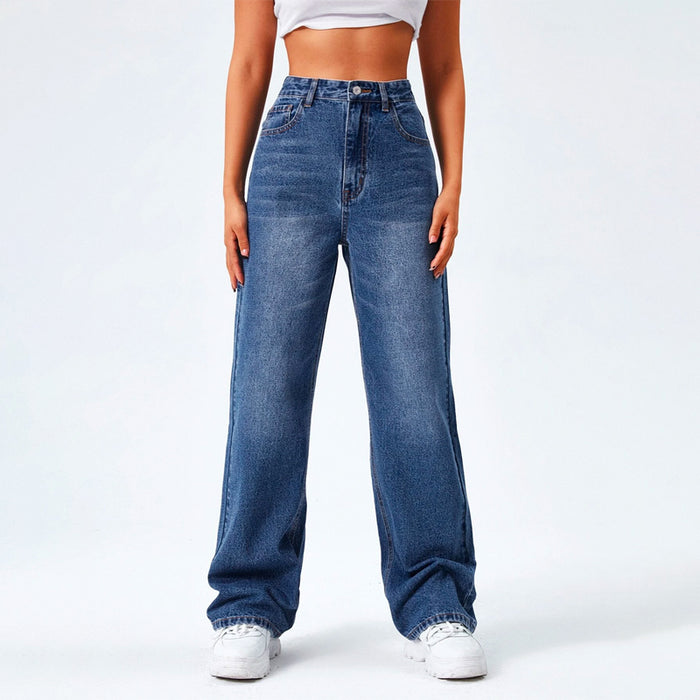 High Waist Washed Jeans