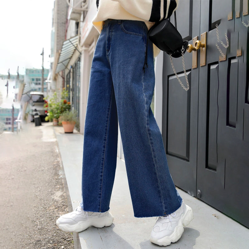 Wide Leg Pocket Detail Jeans