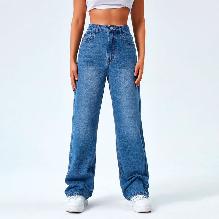 High Waist Washed Jeans