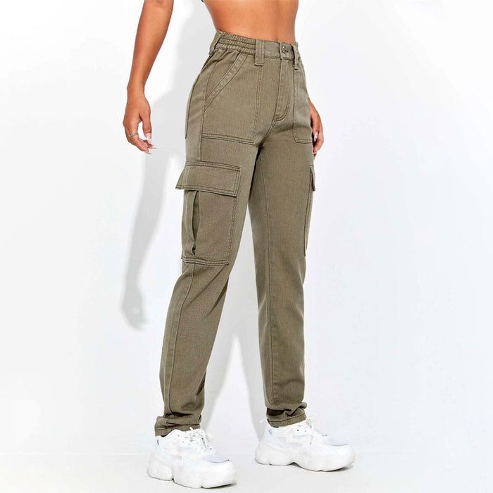 Flap Pocket Side Cargo Jeans