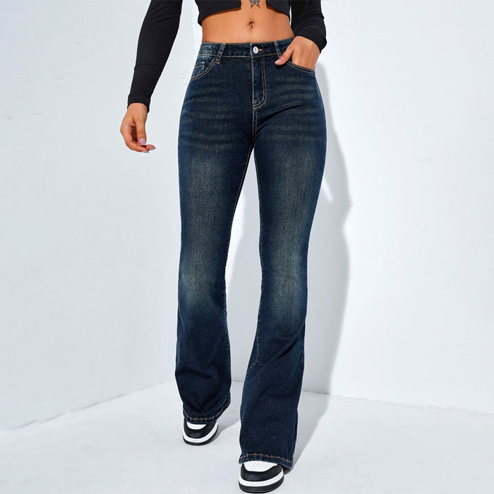 Slant Pocket Bootcut Leg Jeans