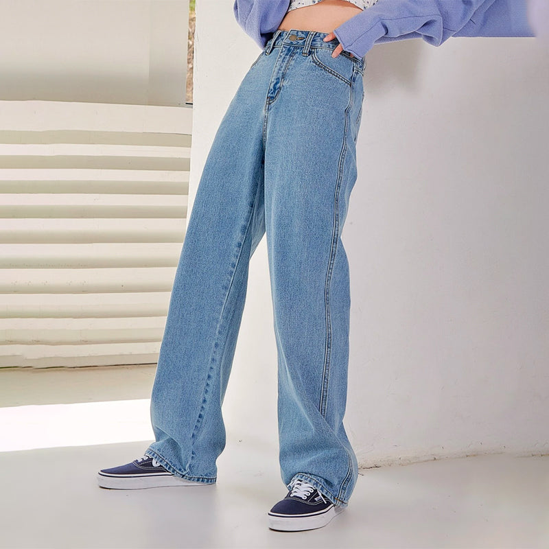High Waist Solid Jeans