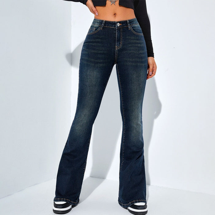 Slant Pocket Bootcut Leg Jeans