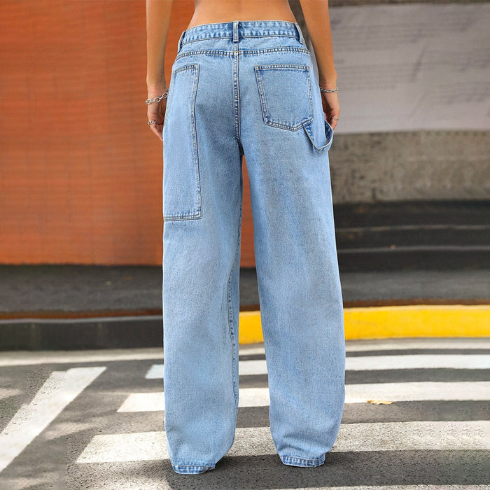 Slant Pocket Wide Leg Jeans