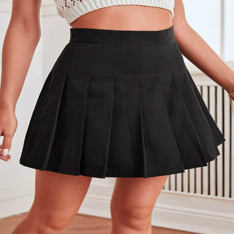 Celli Zip Back Pleated Skirt