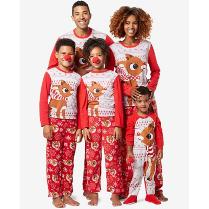 The Christmas Deer Nose Family Pajama Set