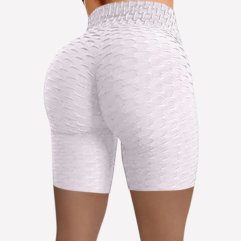 High Rise Ruched Lifter Textured Bike Shorts