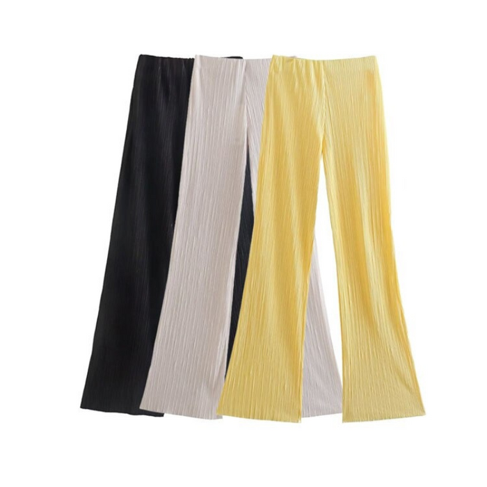 Stylish Casual High Waist Pleated Pants