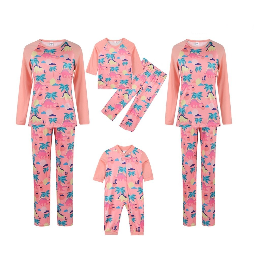 The Christmas Beach Dinos Family Matching Pajama Set