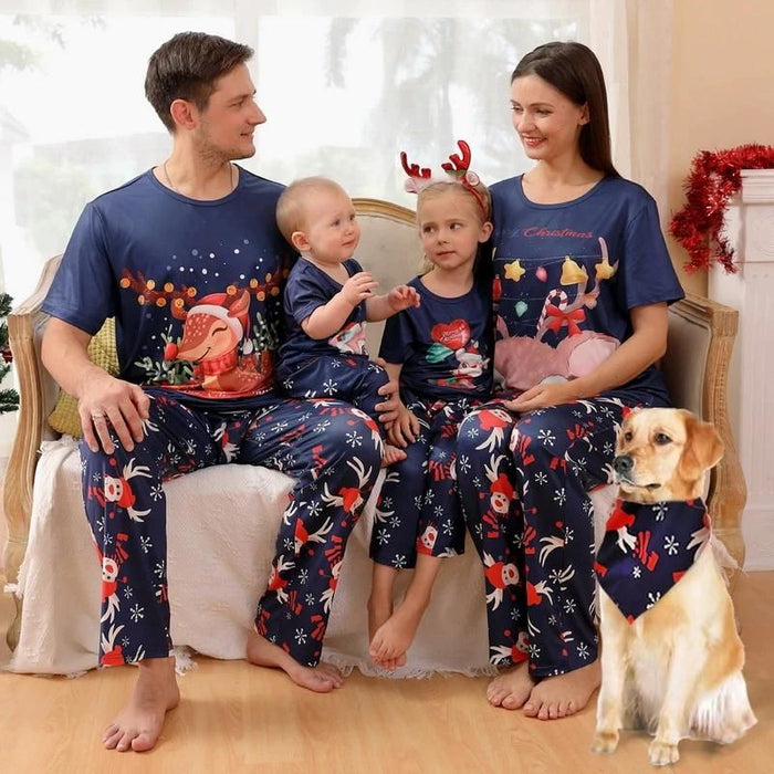 Cartoon Deer Matching Sleepwear Set