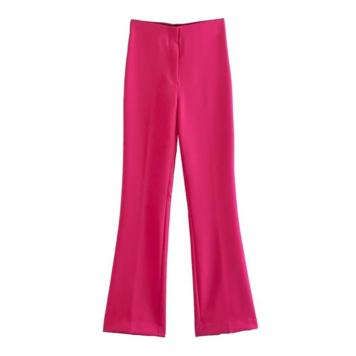 Office Wear Vintage High Waist Full-Length Pant