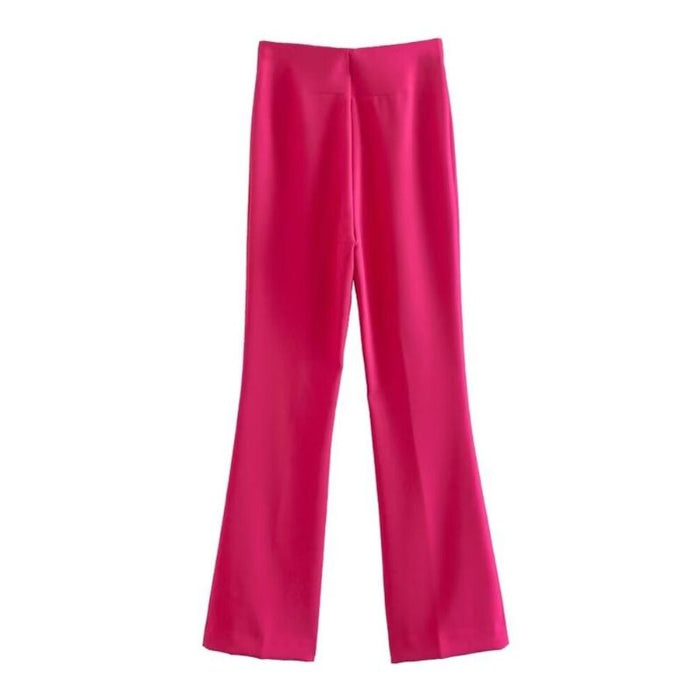 Office Wear Vintage High Waist Full-Length Pant