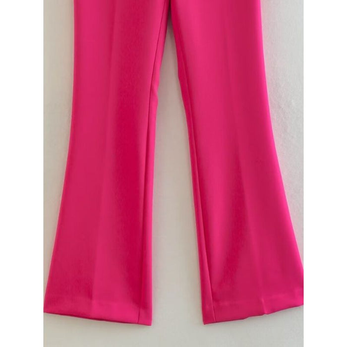 Office Wear Vintage High Waist Full-Length Pant