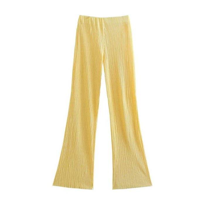 Stylish Casual High Waist Pleated Pants