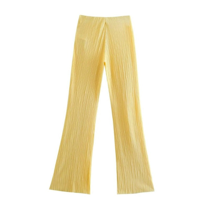 Stylish Casual High Waist Pleated Pants