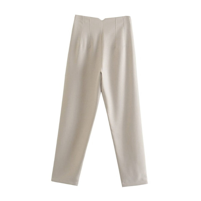 Stylish Casual Solid Colors Office Wear Pants