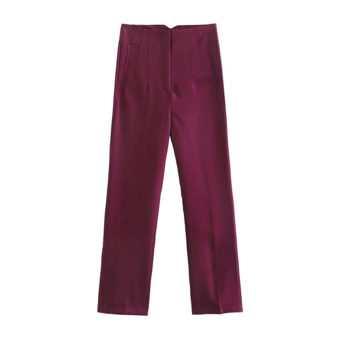 Stylish Casual Solid Colors Office Wear Pants