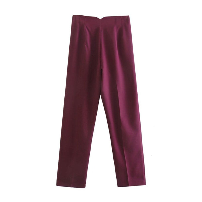 Stylish Casual Solid Colors Office Wear Pants