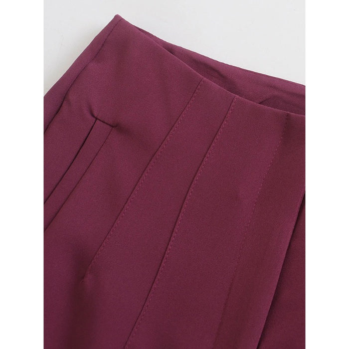 Stylish Casual Solid Colors Office Wear Pants