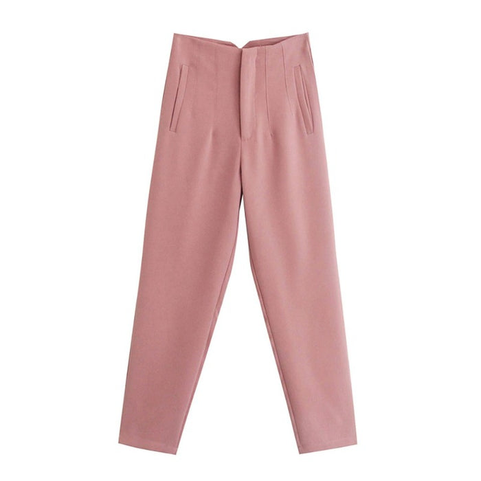 Stylish Casual Solid Colors Office Wear Pants