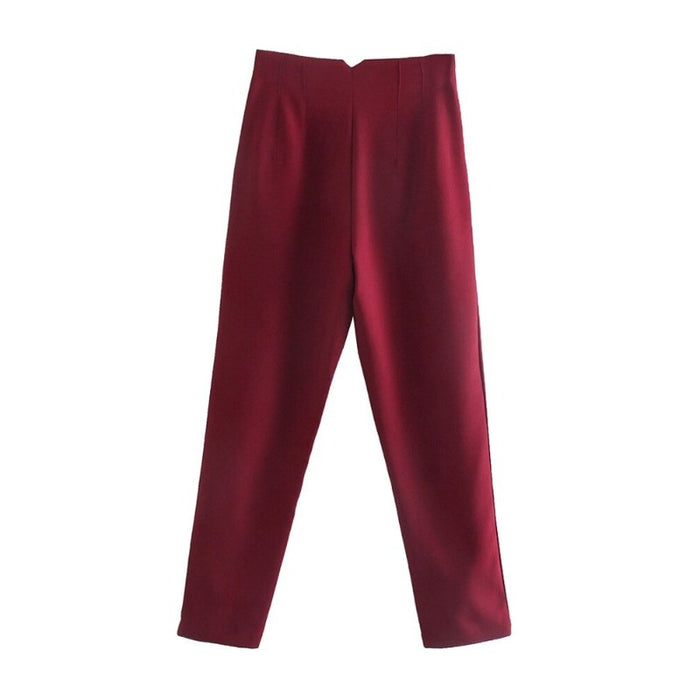 Stylish Casual Solid Colors Office Wear Pants