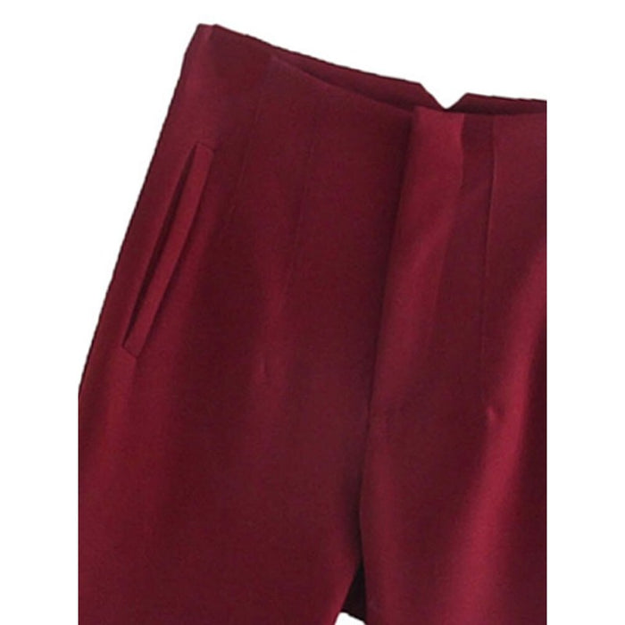 Stylish Casual Solid Colors Office Wear Pants