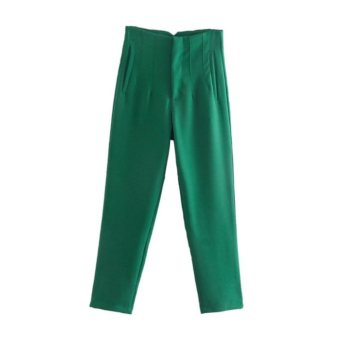 Stylish Casual Solid Colors Office Wear Pants